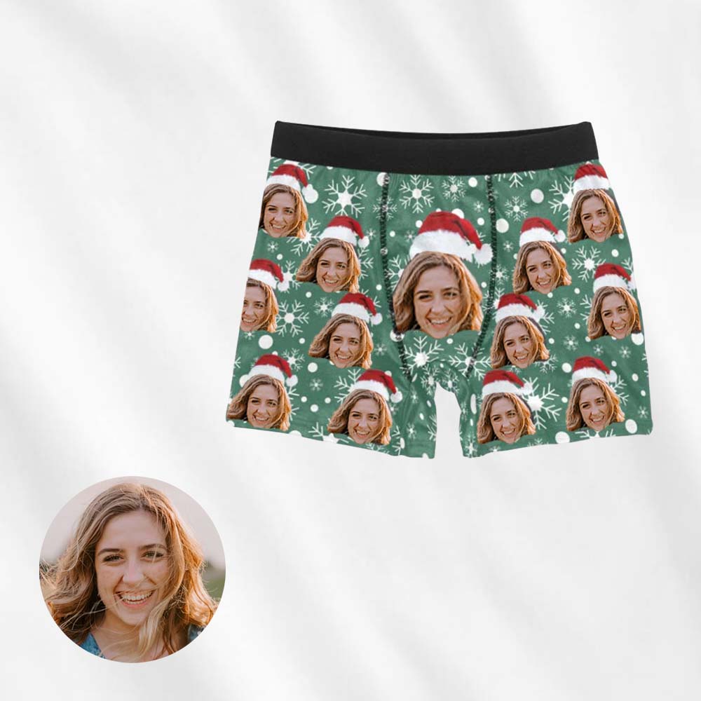 personalized face boxers christmas