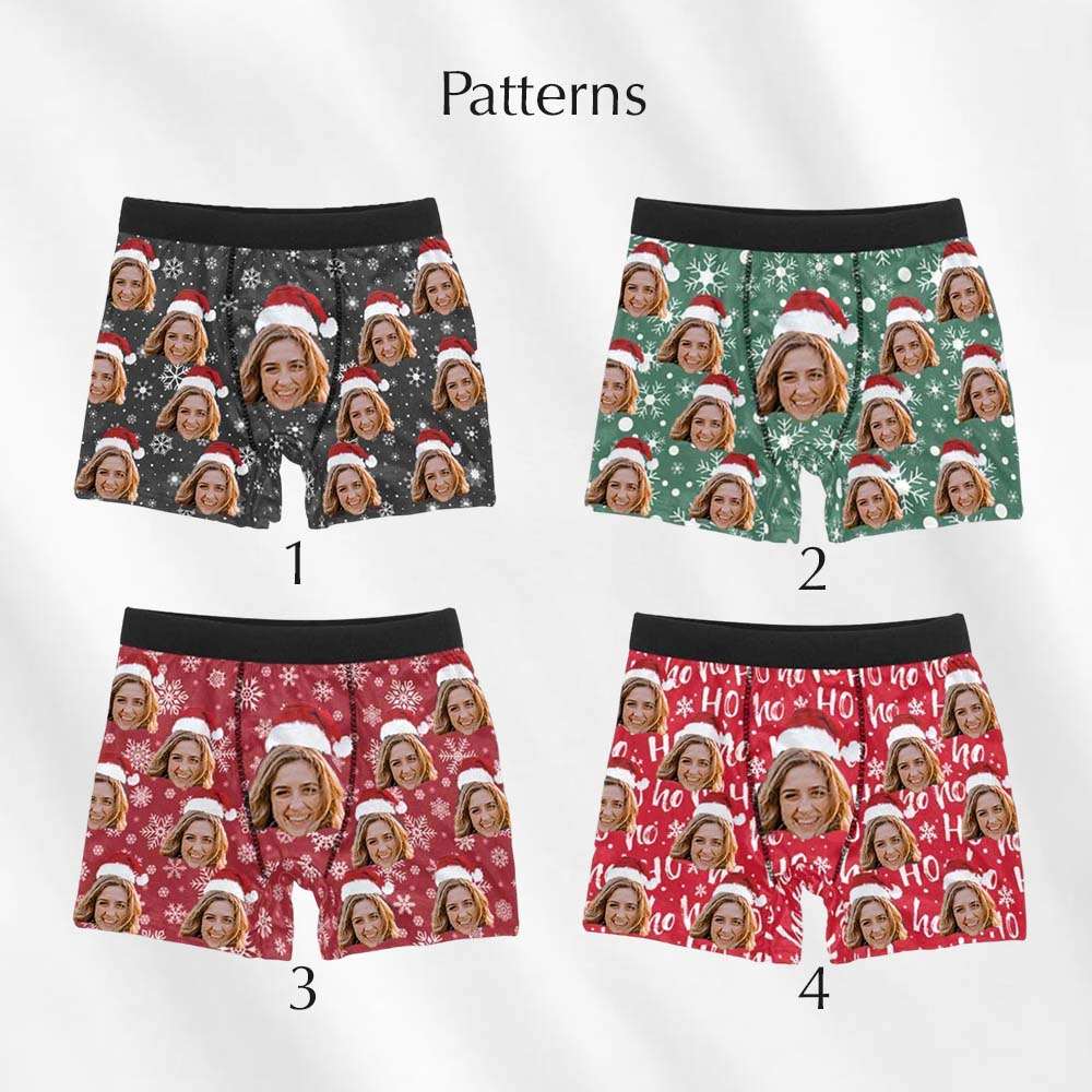 Personalized Face Boxers Christmas