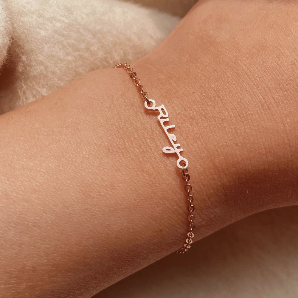 dainty name bracelet